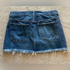 Agolde Blue Frayed Denim Skirt size 29